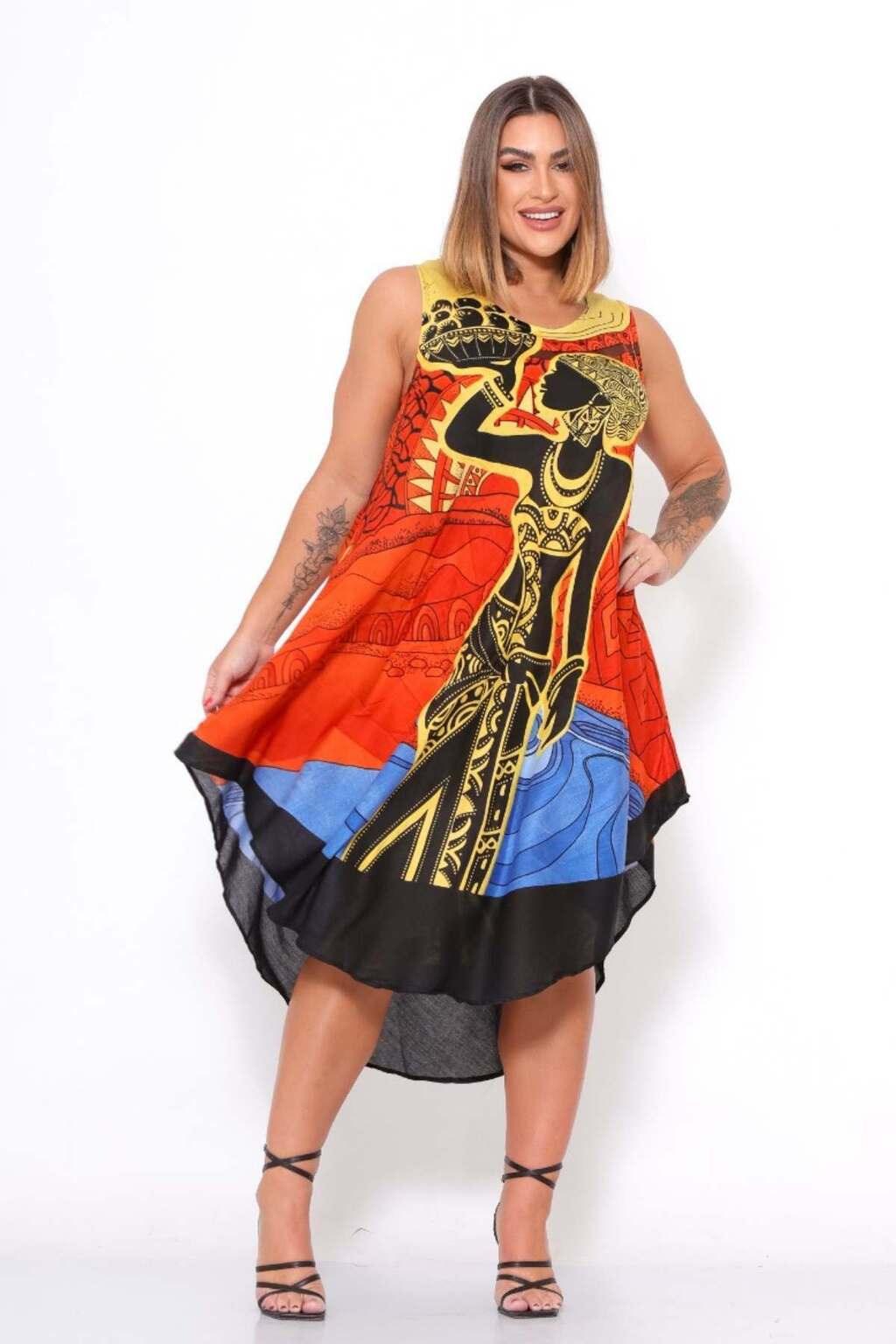 Vestido Trapézio Ajustável Vibe Nzinga Ajustável