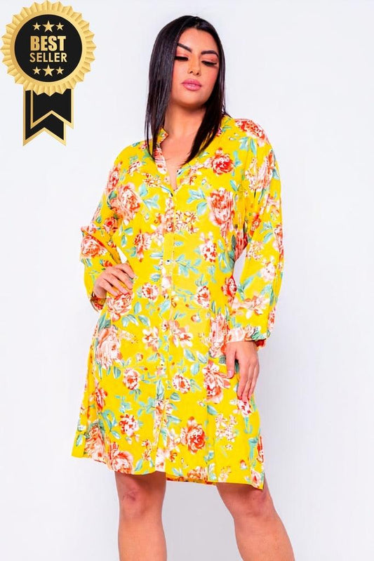 Bata Indiana chamise Longuete Bata Indiana Praia Manga Longa Boho Viscose Coleção Elegance 8278