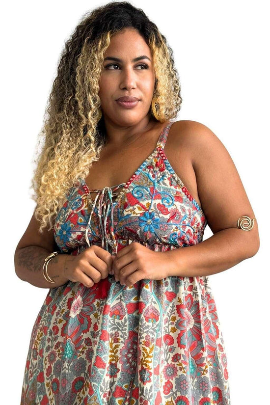 Vestido Curto Sonho Indiano Ajustável Coleção Premium 5979
