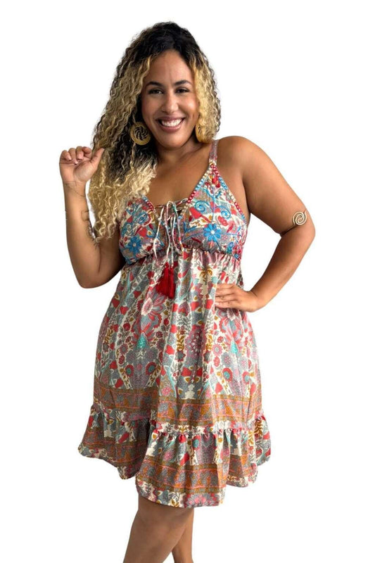 Vestido Curto Sonho Indiano Ajustável Coleção Premium 5979