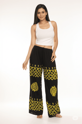 Calça Black Indiana Saruel Bordada Conforto e Estilo - Indra Moda Indiana