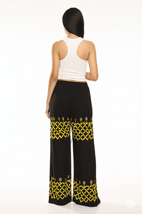 Calça Black Indiana Saruel Bordada Conforto e Estilo - Indra Moda Indiana