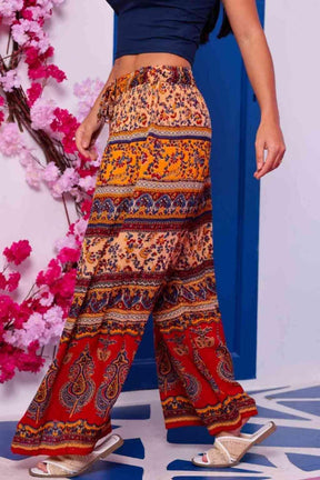 Calça Indiana Panta Ajustável Estampa Maia Viscose - Indra Moda Indiana