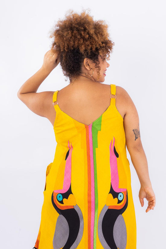 Vestido Trapézio Ajustável Tucano Tropical Viscose Ajustável Coleção Premium 6150