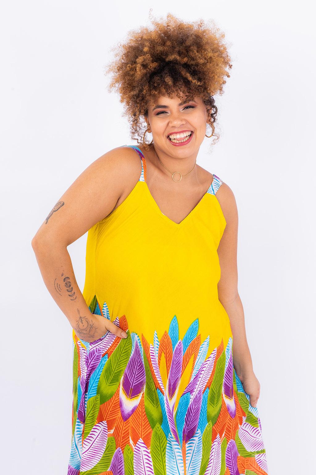 Vestido Alegria de Verão Viscose Ajustável Coleção Premium 540