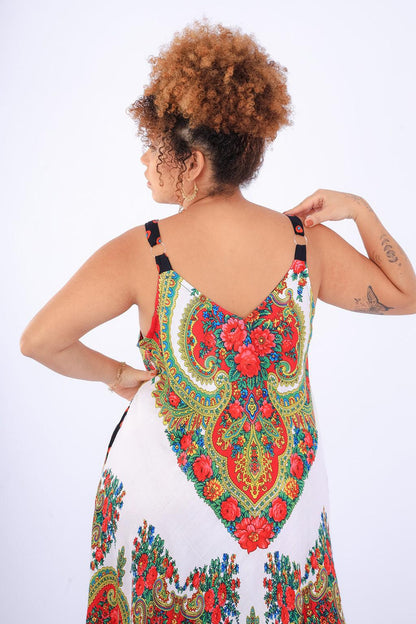 Vestido Trapézio Ajustável Midi Balonê Soltinho Boho Chic.