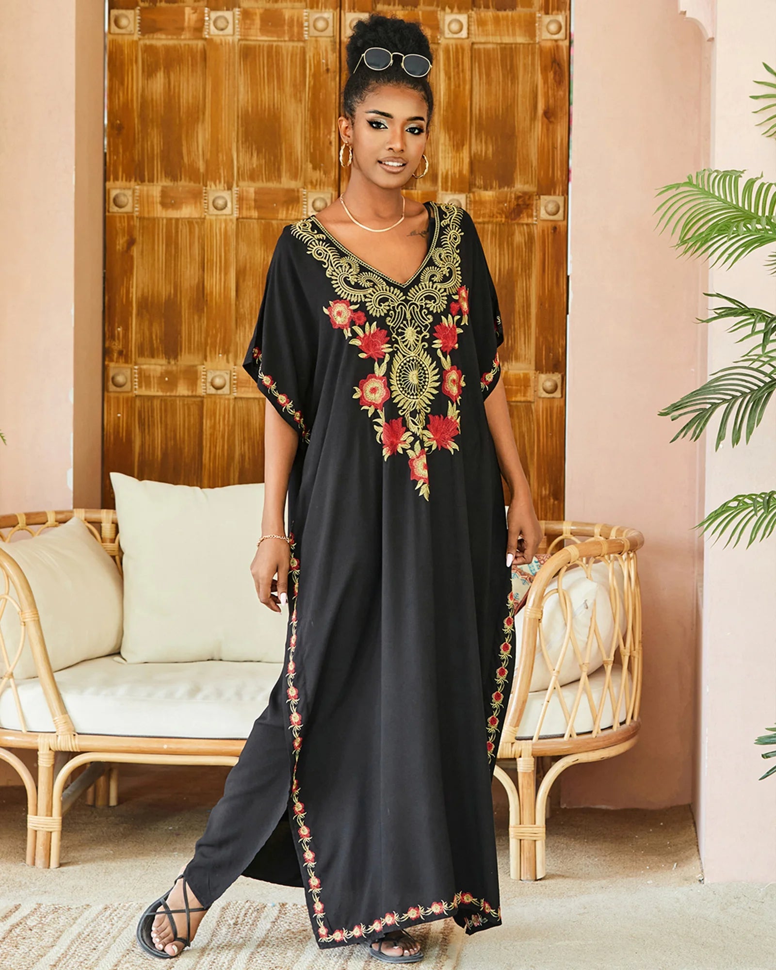 Kaftan Bordado Horizonte - Indra Moda Indiana