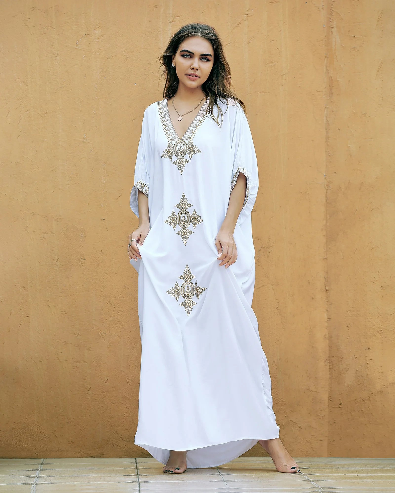 Kaftan Bordado Horizonte - Indra Moda Indiana
