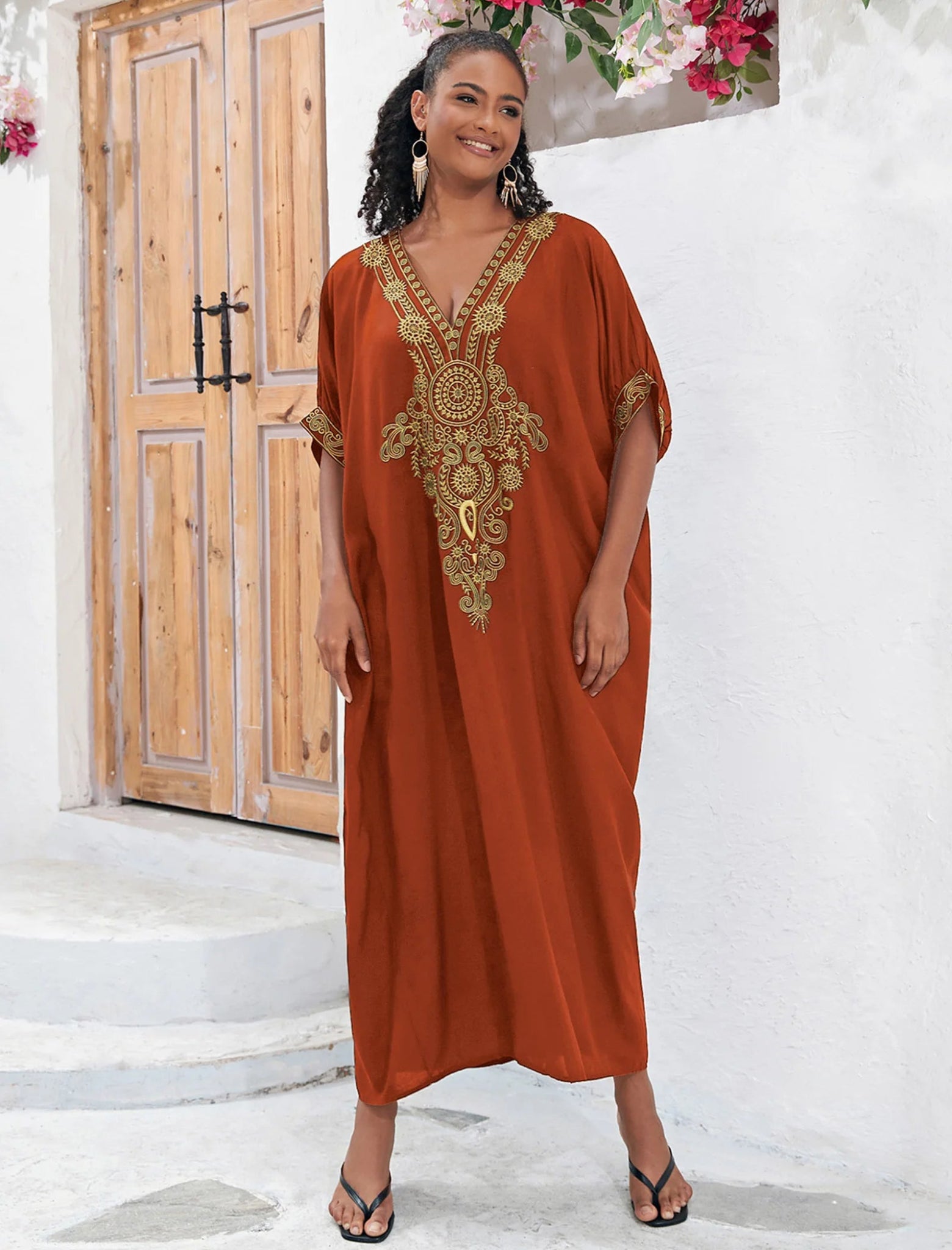 Kaftan Bordado Horizonte - Indra Moda Indiana