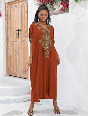 Kaftan Bordado Horizonte - Indra Moda Indiana