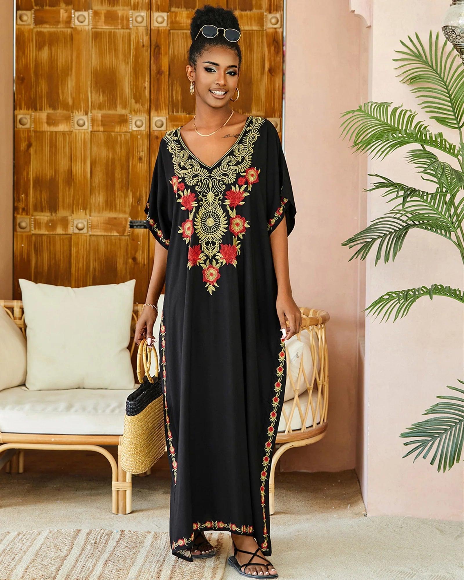 Kaftan Bordado Horizonte - Indra Moda Indiana