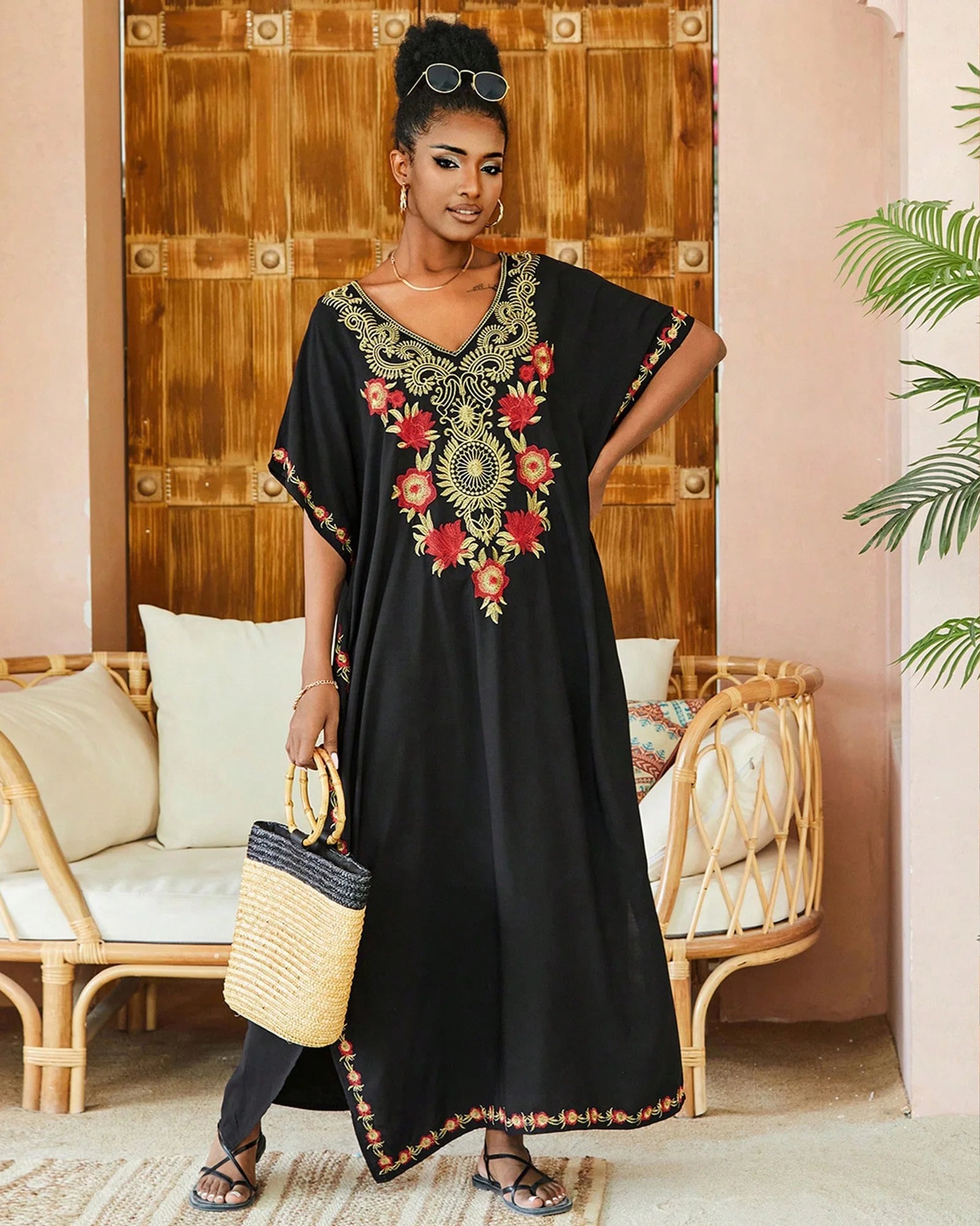 Kaftan Bordado Horizonte - Indra Moda Indiana