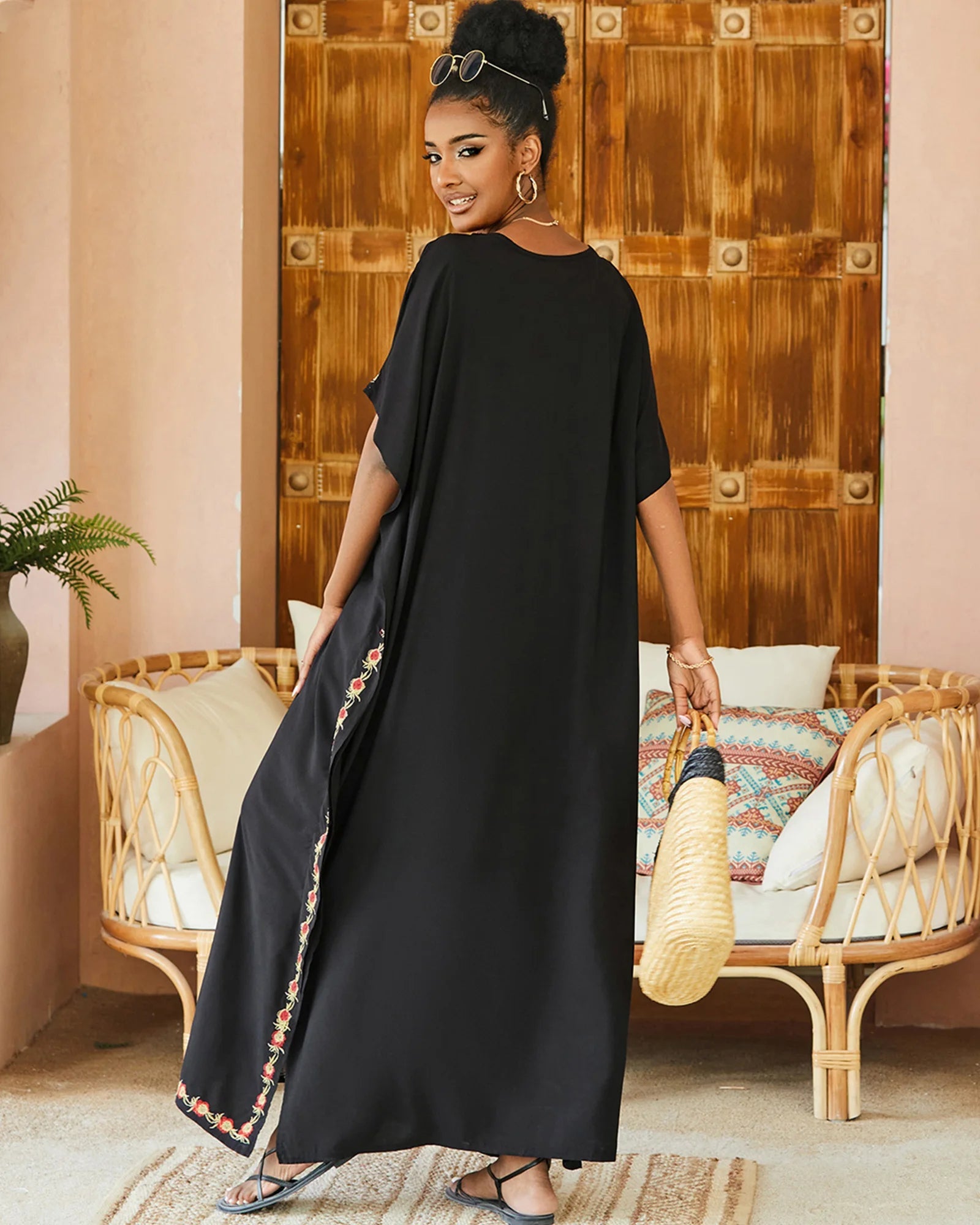 Kaftan Bordado Horizonte - Indra Moda Indiana