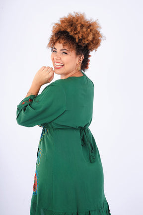 Kimono Agatha Flowers Bordado - Indra Moda Indiana