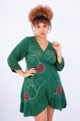 Kimono Agatha Flowers Bordado - Indra Moda Indiana
