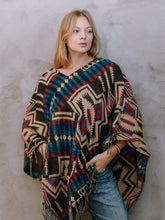 Poncho com capuz boho chic andina - Indra Moda Indiana