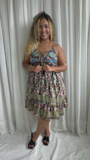 Vestido Curto Sonho Indiano Bordado