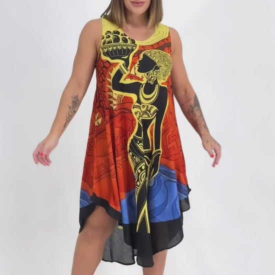 Vestido Trapézio Ajustável Vibe Nzinga Ajustável.