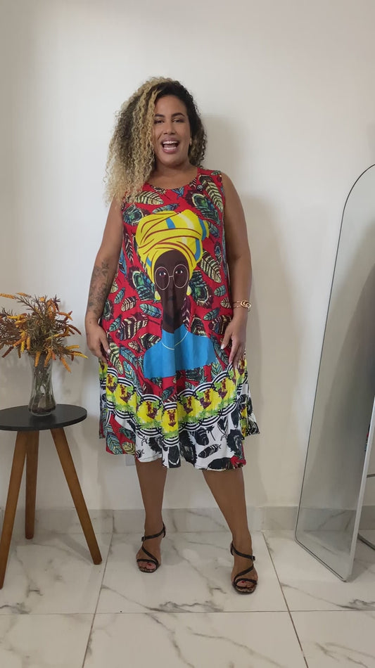 Vestido Trapézio Ajustável Vibe Nzinga Ajustável