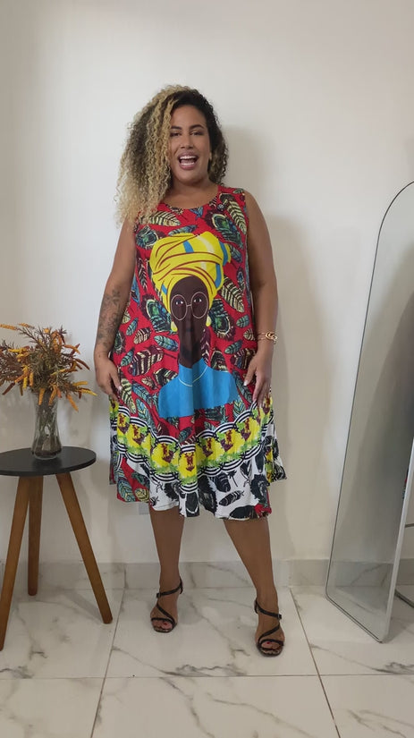 Vestido Trapézio Ajustável Vibe Nzinga Ajustável