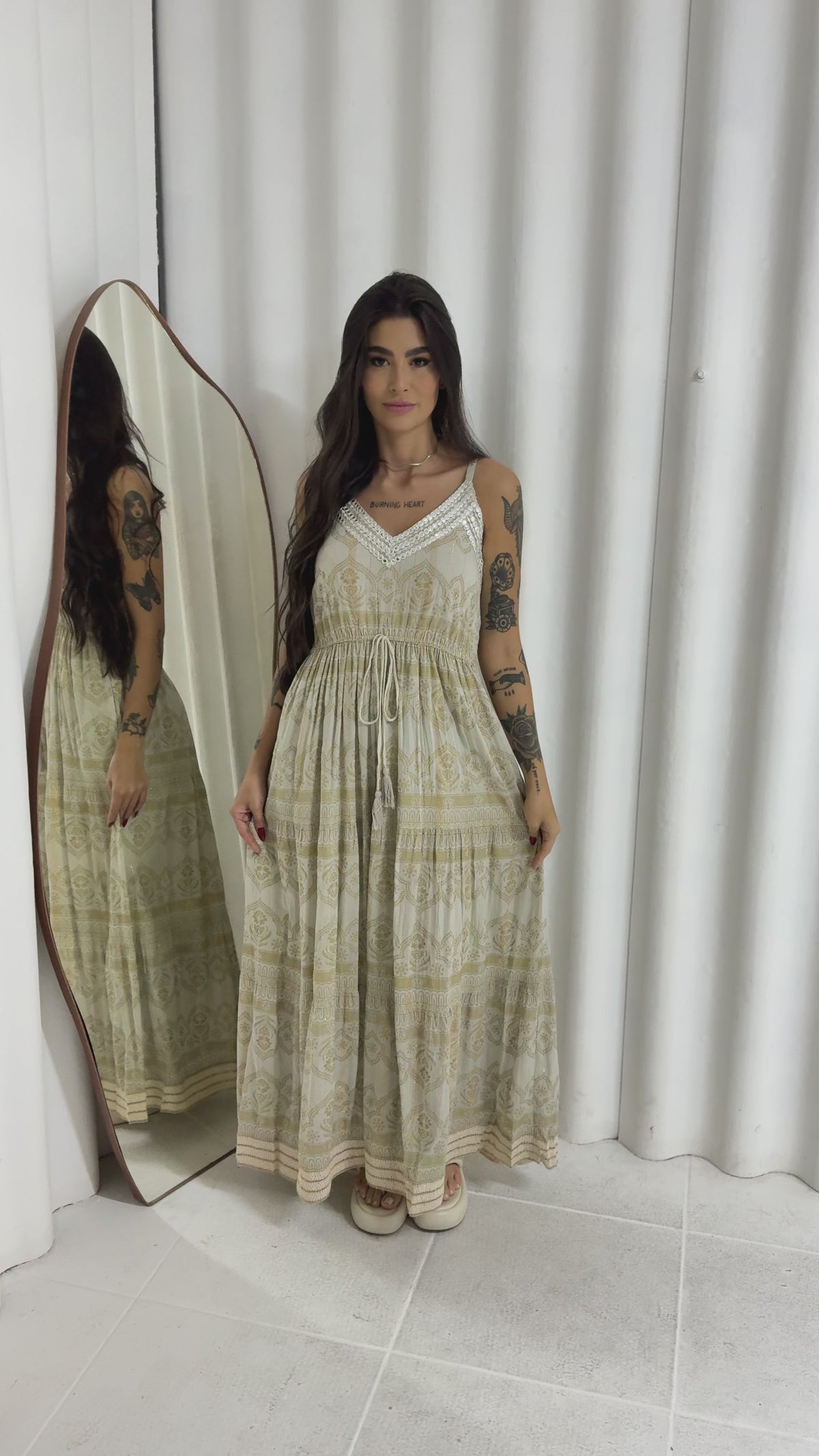 Vestido Longo Jardim Boêmio Coleção Luxo Boho