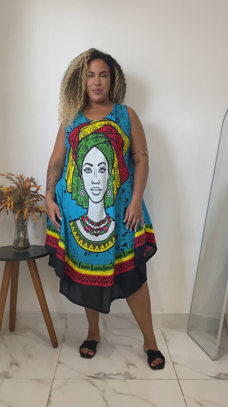 Vestido Trapézio Ajustável Vibe Nzinga Ajustável Coleção Premium 4875