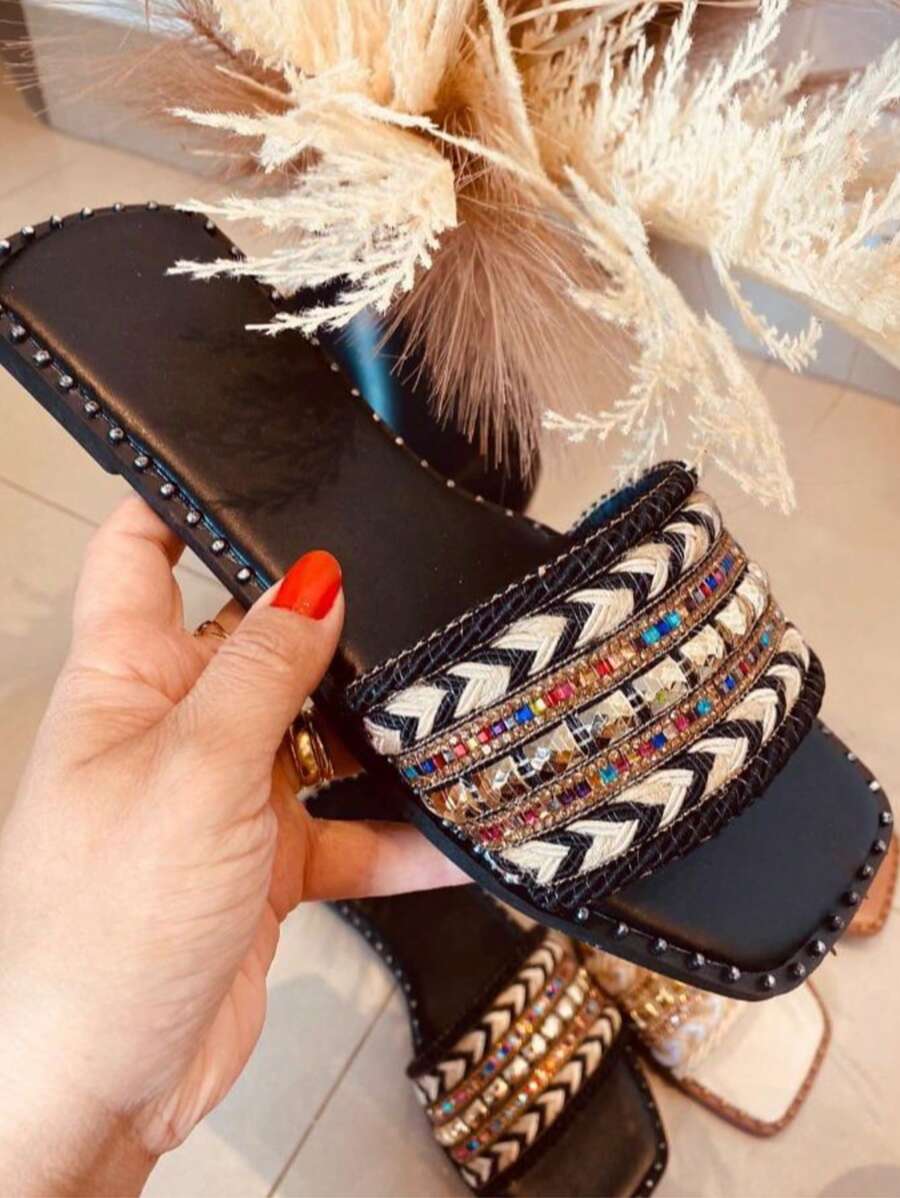 Rasteira Brilho Étnico - Indra Moda Indiana
