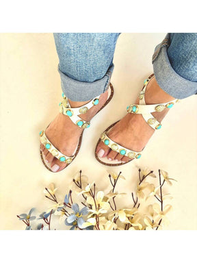 Rasteira Turquesa - Indra Moda Indiana