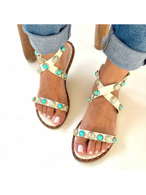Rasteira Turquesa - Indra Moda Indiana