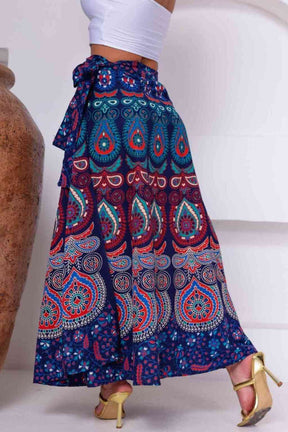 Saia Indiana Envelope Longa Rodada Estampa Maia Coleção Premium - Indra Moda Indiana