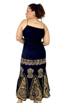 Vestido Black Longo Bordado Stone Coleção Viscose Premium 1137 - Indra Moda Indiana