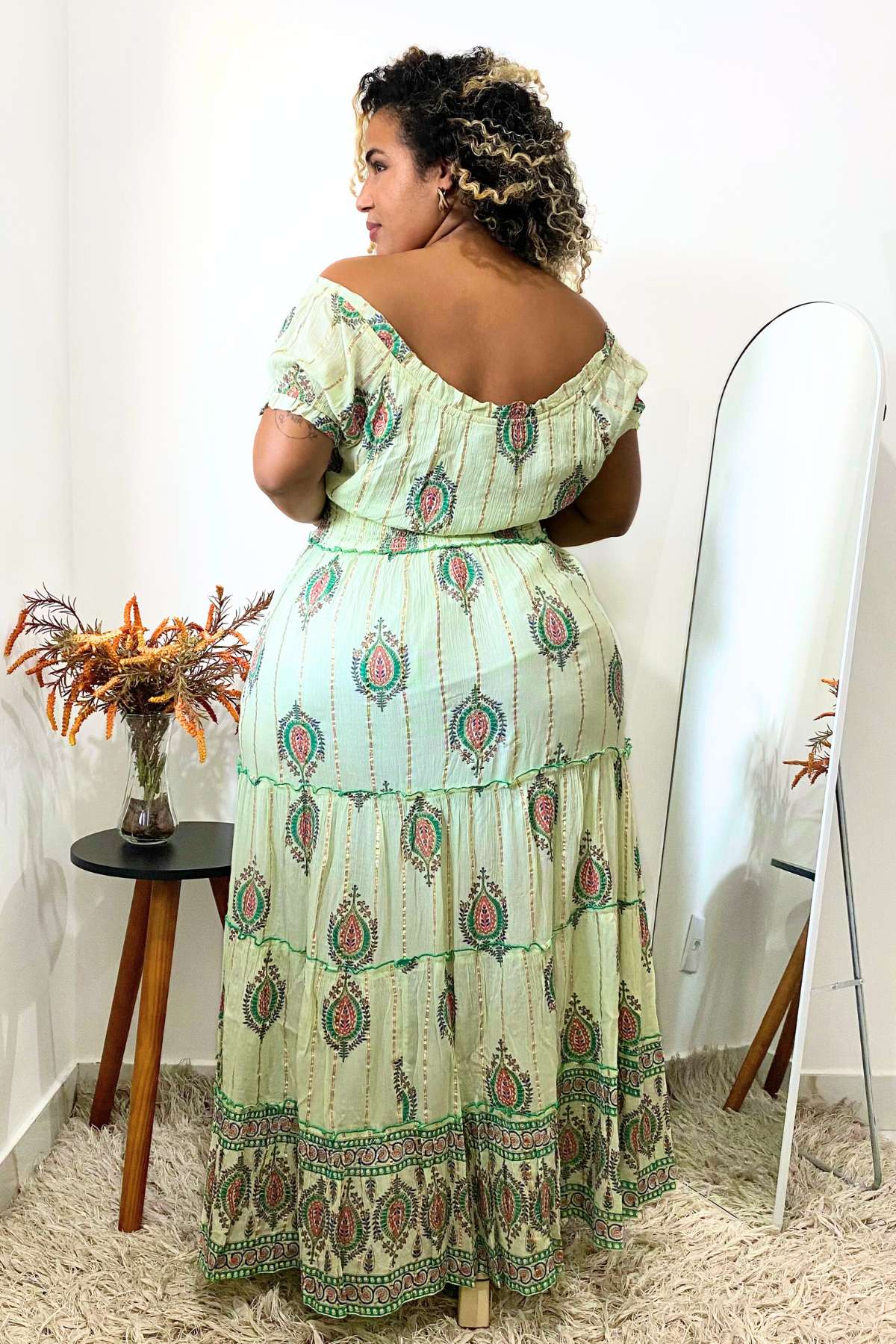 Vestido Boho Chic Longo Luz do Luar - Indra Moda Indiana