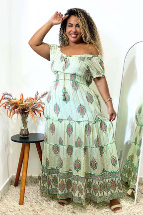 Vestido Boho Chic Longo Luz do Luar - Indra Moda Indiana
