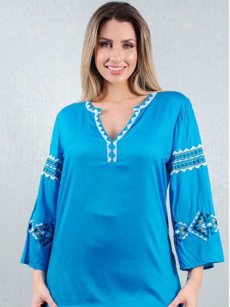 Vestido Boho Conforto Plus Size Tay - die - Indra Moda Indiana