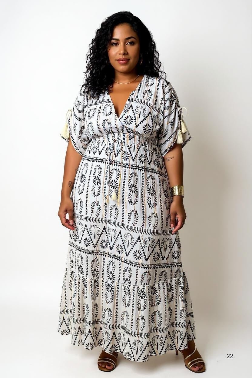 Vestido Boho Longo Aurora do Amanhecer - Indra Moda Indiana