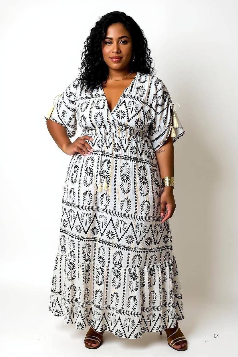 Vestido Boho Longo Aurora do Amanhecer - Indra Moda Indiana