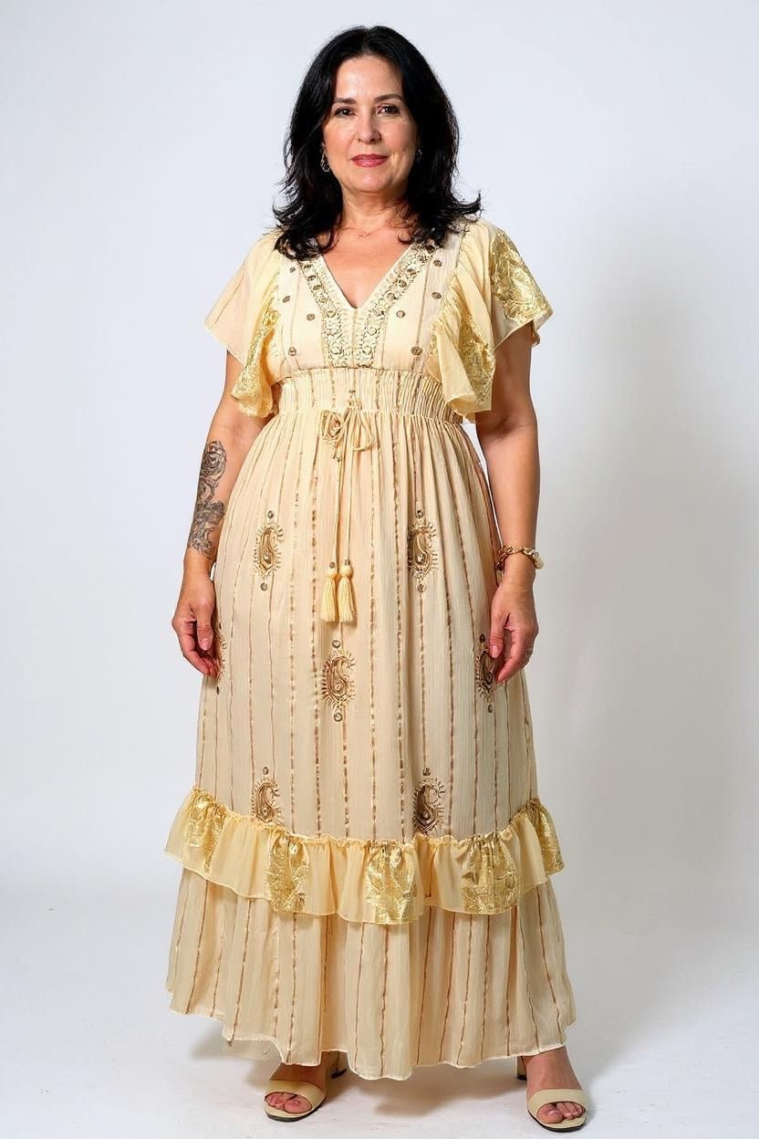 Vestido Boho Longo Encanto em Dubai - Indra Moda Indiana