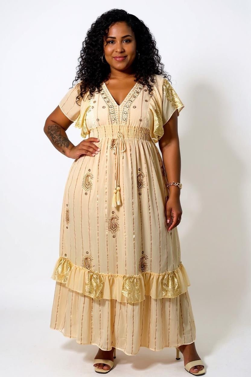 Vestido Boho Longo Encanto em Dubai - Indra Moda Indiana
