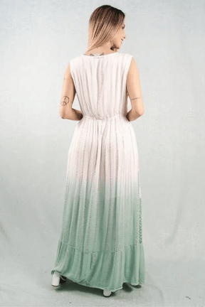 Vestido Boho Longo Luz do Mediterrâneo - Indra Moda Indiana