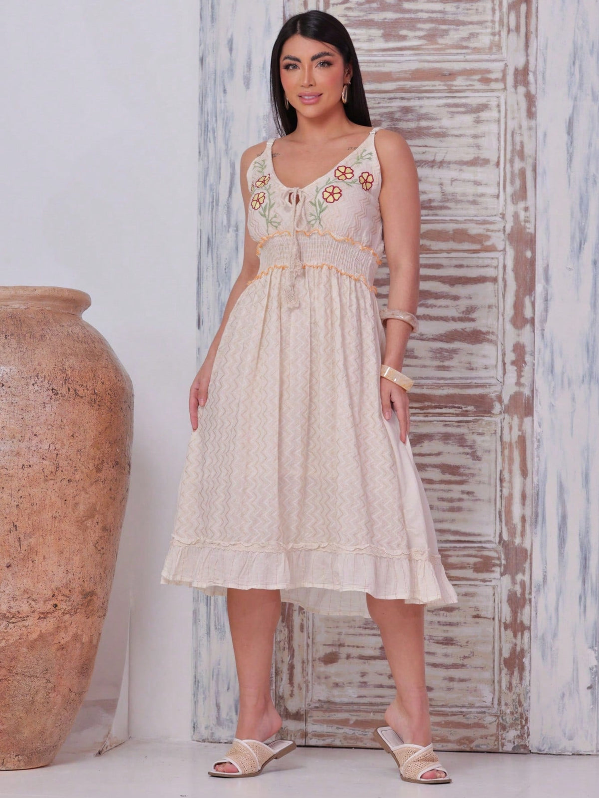 Vestido Campo de Flores - Indra Moda Indiana