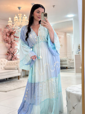 Vestido Céu Sereno - Indra Moda Indiana