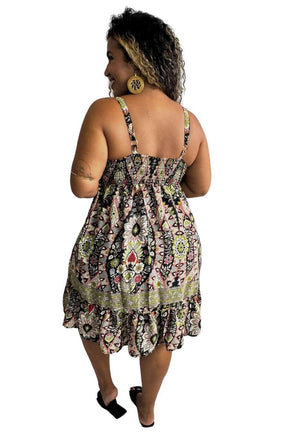 Vestido Curto Sonho Indiano Bordado - Indra Moda Indiana