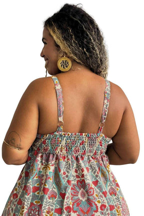 Vestido Curto Sonho Indiano Bordado - Indra Moda Indiana