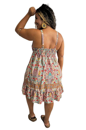Vestido Curto Sonho Indiano Bordado - Indra Moda Indiana