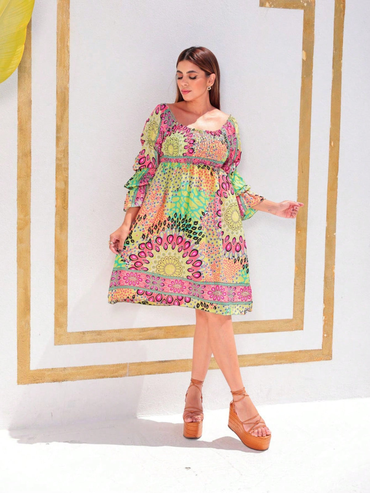 Vestido Flor de Limão - Indra Moda Indiana