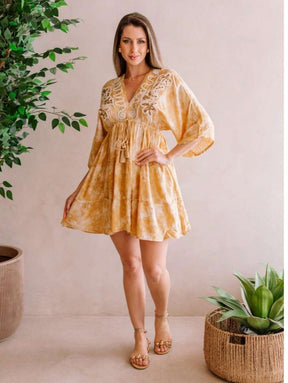 Vestido Inspiração Tie - dye - Indra Moda Indiana