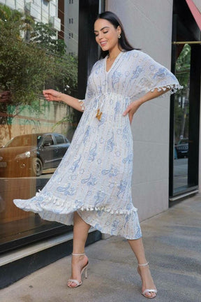 Vestido Longo Amanhecer em Ibiza Coleção Encanto Boho - Indra Moda Indiana
