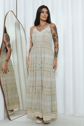 Vestido Longo Jardim Boêmio Coleção Luxo Boho - Indra Moda Indiana