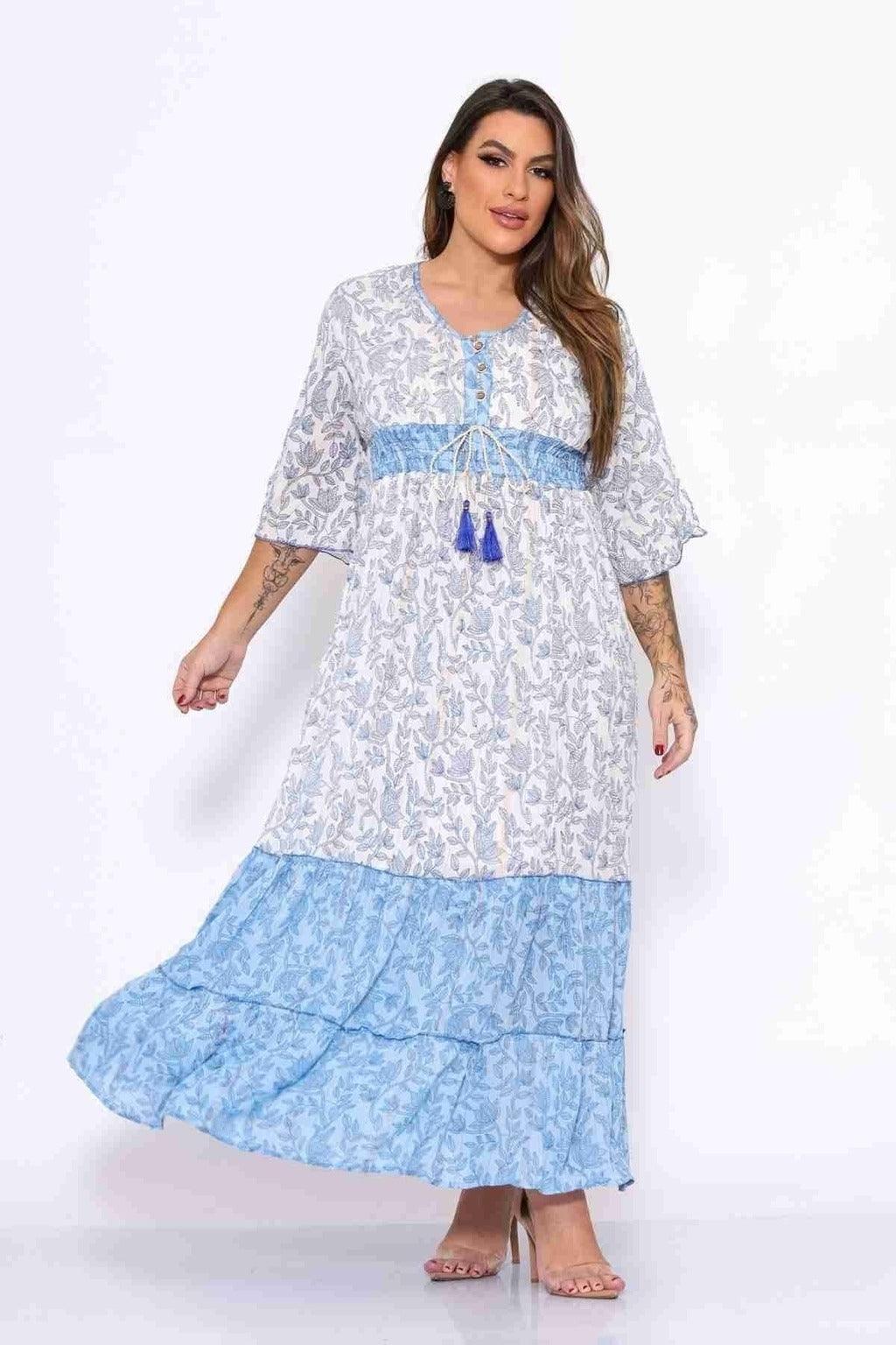 Vestido Longo Sonho Indiano Coleção Boho Premium - Indra Moda Indiana