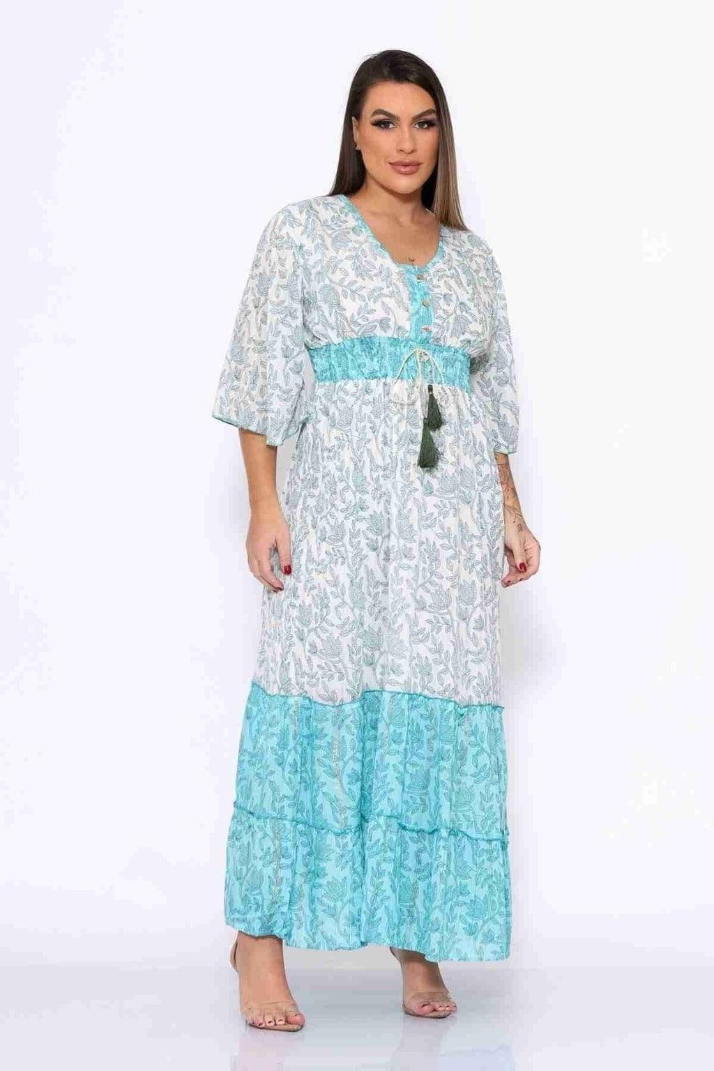 Vestido Longo Sonho Indiano Coleção Boho Premium 9123 - Indra Moda Indiana